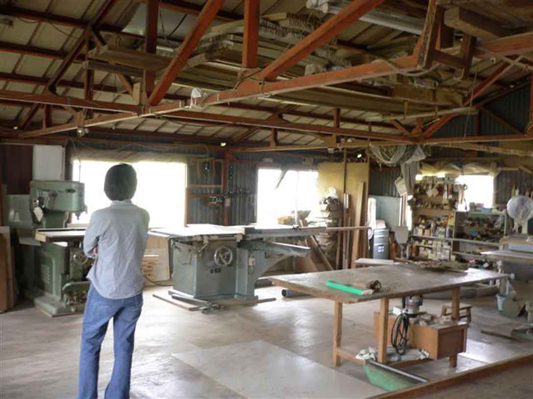 松川の工房風景